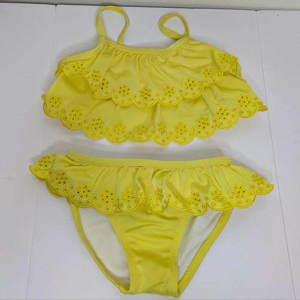Crazy 8 Yellow Eyelet Bikini 3T